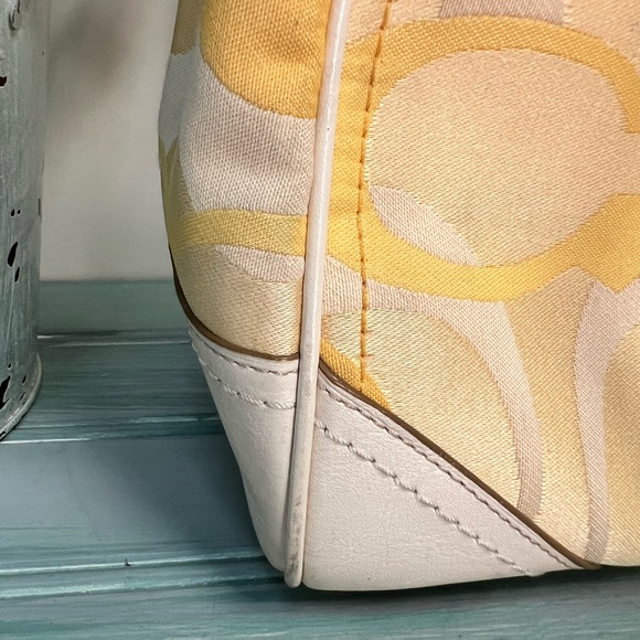 Coach Hampton Optic Signature Stripe Satchel - Picture 10 of 12